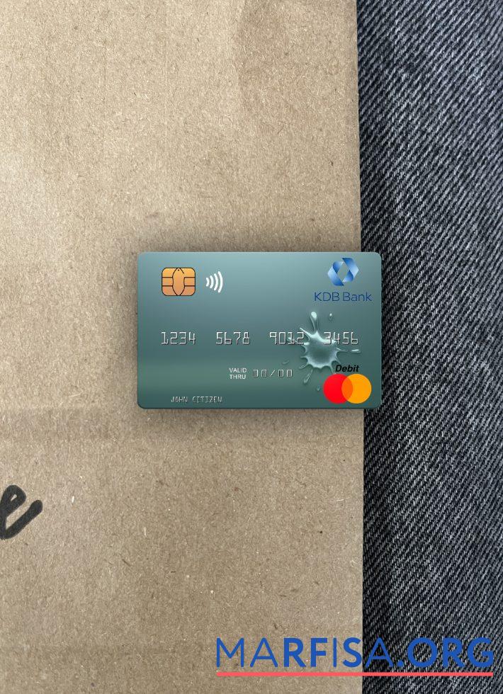 Printable Uzbekistan KDB Bank mastercard photolook front sample